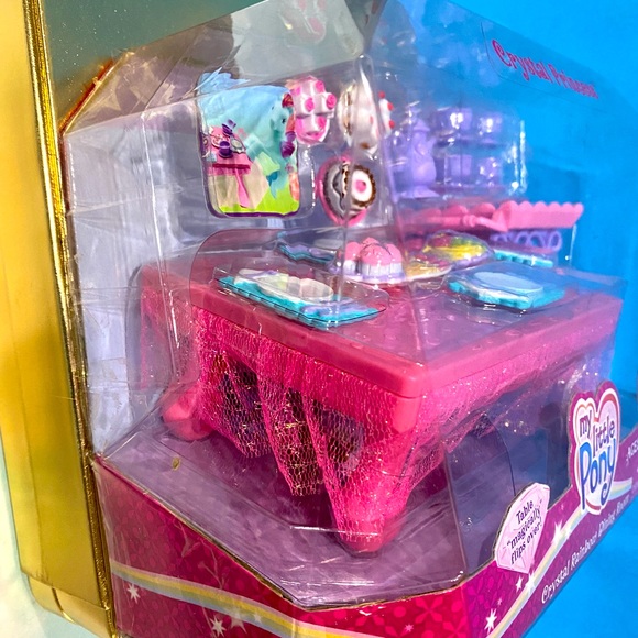 MY LITTLE PONY G3 NWT VTG 2005 CRYSTAL PRINCESS CRYSTAL RAINBOW DINING ROOM RARE - Picture 8 of 14